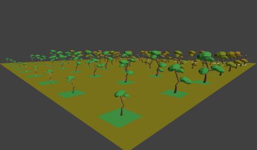 9 Low Poly Trees 9 Variants preview image